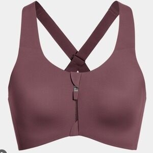 Knix Women's Maximum Support Catalyst Front Zip Sports Bra Dahlia Size 8++ EUC